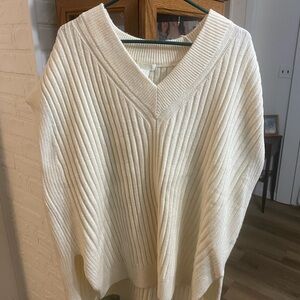 H&M Cream V-Neck Sweater